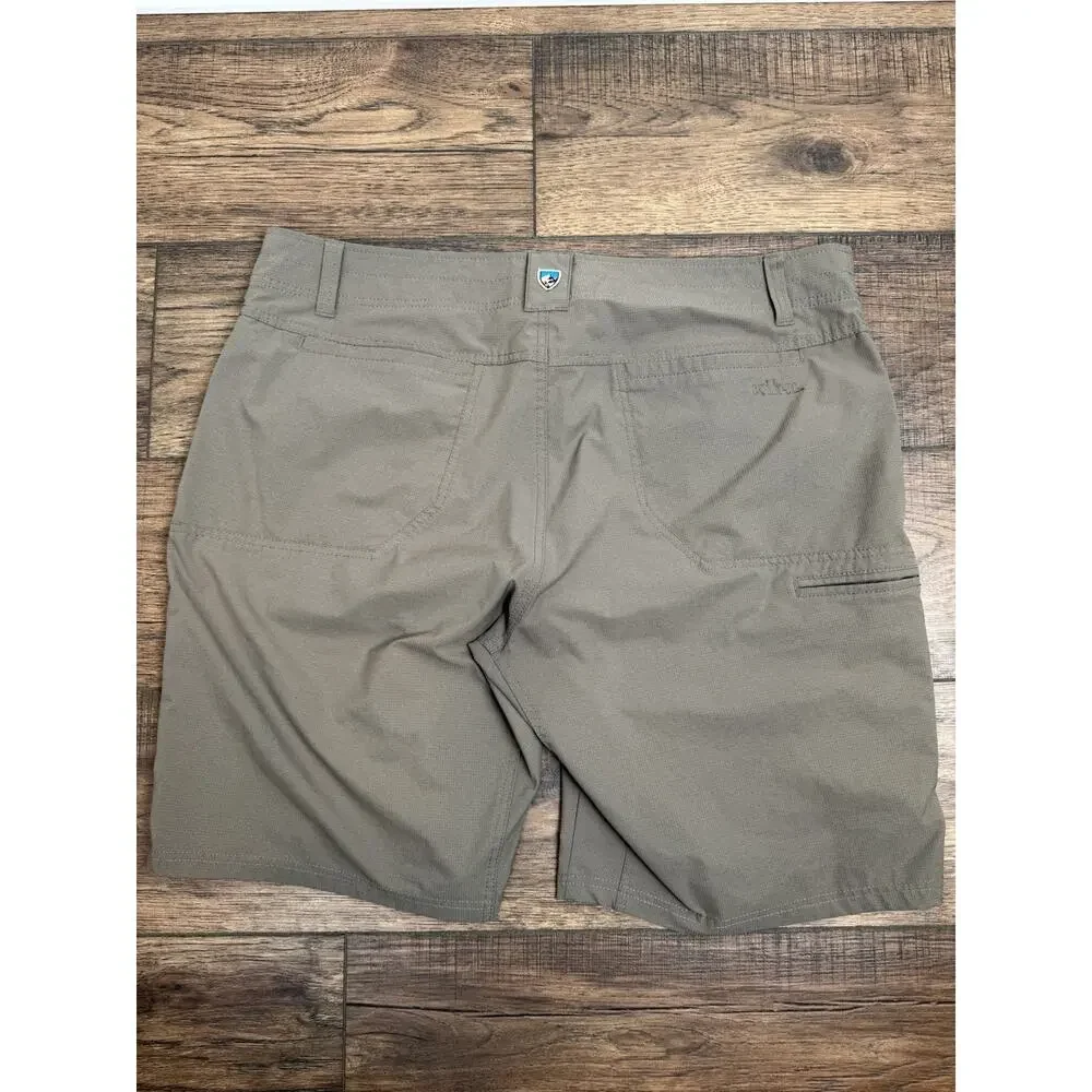 Kuhl Men's Size 40 Brown Olive Green Nylon Silencr Kargo Shorts 10